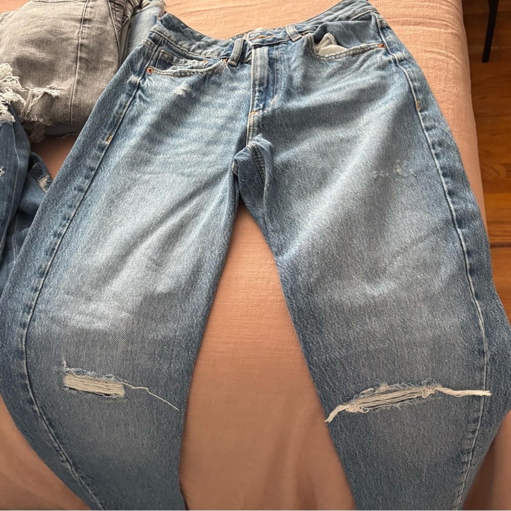 Dynamite Claudia Denim Jeans with Orange Stitching